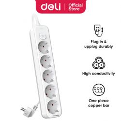 PRODUŽNI KABL DELI SA PREKIDAČEM 4 UTIČNICE I 5m DUŽINE ET436