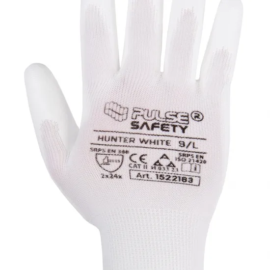 Zaštitne rukavice Hunter White, PU, vel. 9