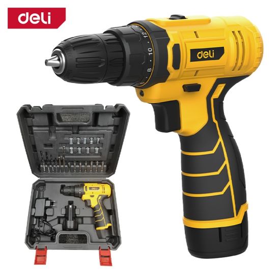 Aku bušilica/odvijač set 12V 1,5Ah x1 Li DELI EDL-DZ12-6A2