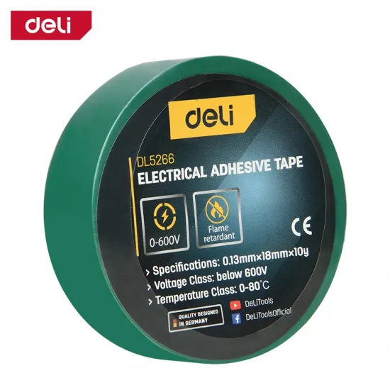 PVC izolir traka zelena DELI 18mm x 10m EDL5266