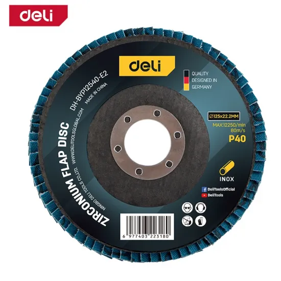 Lamelarni brusni disk Zn inox/metal 125mm G40 DELI EDH-BYP12540-E2