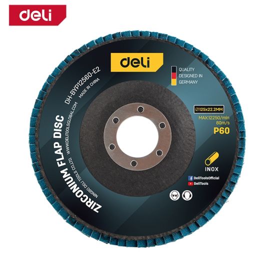 Lamelarni brusni disk Zn inox/metal 125mm G60 DELI EDH-BYP12560-E2