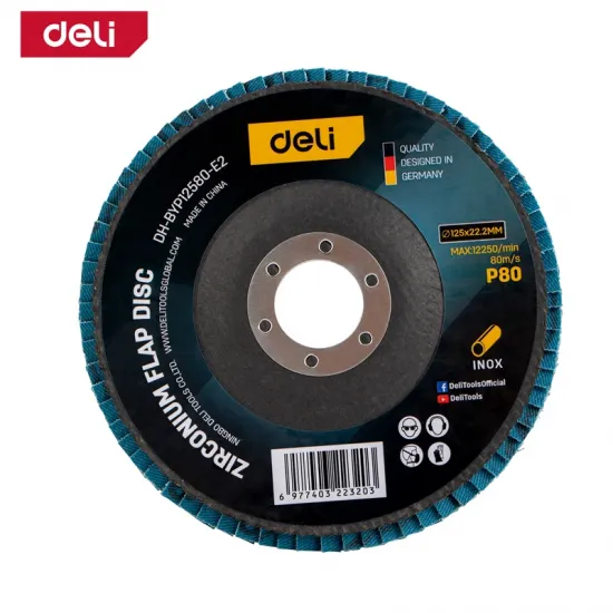 Lamelarni brusni disk Zn inox/metal 125mm G80 DELI EDH-BYP12580-E2