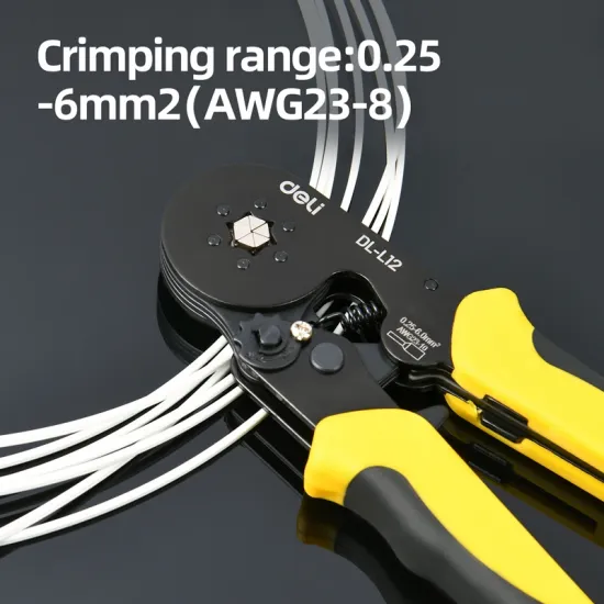 Klešta za krimpovanje 0,25-6mm²  DELI EDL-L12